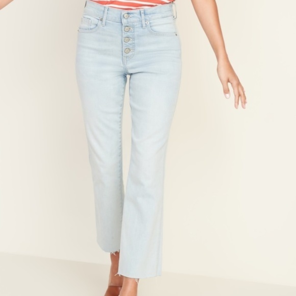 OLD NAVY High‎ Rise Ankle Flare Jeans Sz 4